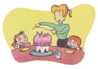 
Use dental floss to slice a cake.
